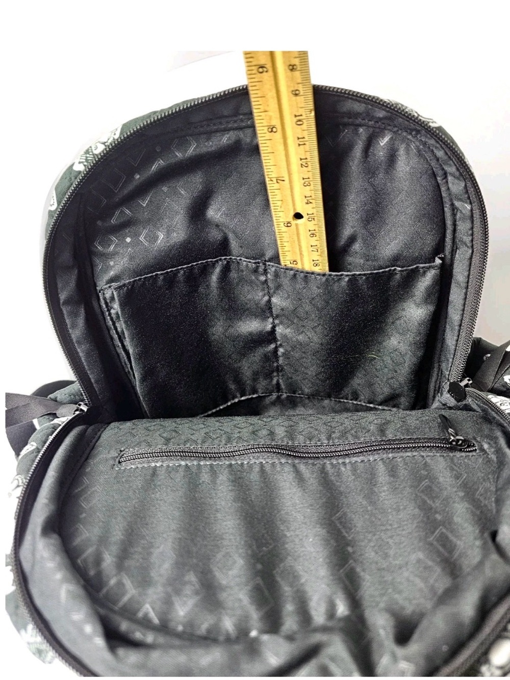 Vera Bradley Black Quilted Floral Raiders Mini Backpack NEW WITH TAGS - Picture 7 of 8